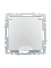 Розетка BRITE РСбш10-3-44-БрА 16А IP44 с заземл. защ. шторки с крышкой алюм. IEK BR-R16-16-44-K47 BR-R16-16-44-K47