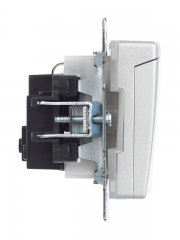 Розетка BRITE РСбш10-3-44-БрА 16А IP44 с заземл. защ. шторки с крышкой алюм. IEK BR-R16-16-44-K47 BR-R16-16-44-K47