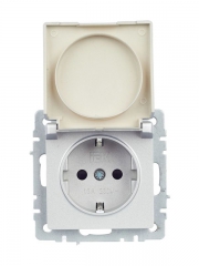 Розетка BRITE РСбш10-3-44-БрА 16А IP44 с заземл. защ. шторки с крышкой алюм. IEK BR-R16-16-44-K47 BR-R16-16-44-K47