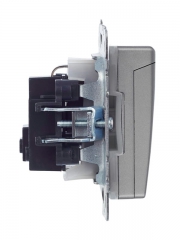 Розетка BRITE РСбш10-3-44-БрС 16А IP44 с заземл. защ. шторки с крышкой сталь IEK BR-R16-16-44-K46 BR-R16-16-44-K46