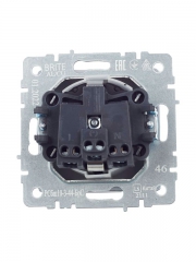 Розетка BRITE РСбш10-3-44-БрС 16А IP44 с заземл. защ. шторки с крышкой сталь IEK BR-R16-16-44-K46 BR-R16-16-44-K46