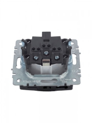 Розетка BRITE РСбш10-3-44-БрЧ 16А IP44 с заземл. защ. шторки с крышкой черн. IEK BR-R16-16-44-K02 BR-R16-16-44-K02