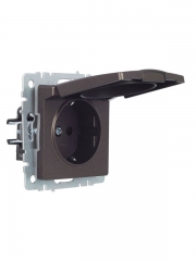 Розетка BRITE РСбш10-3-44-БрТБ 16А IP44 с заземл. защ. шторки с крышкой бронза IEK BR-R16-16-44-K45 BR-R16-16-44-K45