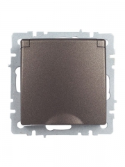 Розетка BRITE РСбш10-3-44-БрТБ 16А IP44 с заземл. защ. шторки с крышкой бронза IEK BR-R16-16-44-K45 BR-R16-16-44-K45