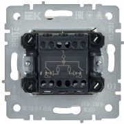 Выключатель 2-кл. СП BRITE ВС10-2-1-БрБ 10А с инд. бел. IEK BR-V20-1-10-K01 BR-V20-1-10-K01