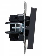 Выключатель 2-кл. СП BRITE ВС10-2-1-БрГ 10А с инд. графит IEK BR-V20-1-10-K53 BR-V20-1-10-K53