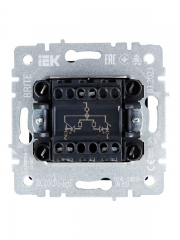 Выключатель 2-кл. СП BRITE ВС10-2-1-БрГ 10А с инд. графит IEK BR-V20-1-10-K53 BR-V20-1-10-K53