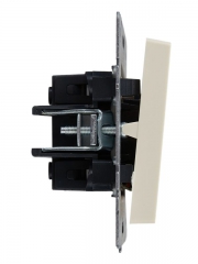 Выключатель 2-кл. СП BRITE ВС10-2-1-БрКр 10А с инд. беж. IEK BR-V20-1-10-K10 BR-V20-1-10-K10