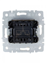 Выключатель 2-кл. СП BRITE ВС10-2-1-БрКр 10А с инд. беж. IEK BR-V20-1-10-K10 BR-V20-1-10-K10