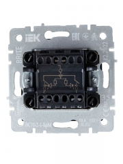 Выключатель 2-кл. СП BRITE ВС10-2-1-БрМ 10А с инд. маренго IEK BR-V20-1-10-K35 BR-V20-1-10-K35