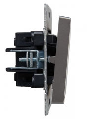 Выключатель 2-кл. СП BRITE ВС10-2-1-БрС 10А с инд. сталь IEK BR-V20-1-10-K46 BR-V20-1-10-K46