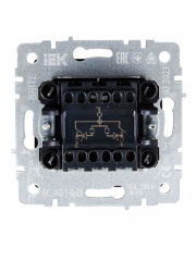 Выключатель 2-кл. СП BRITE ВС10-2-1-БрШ 10А с инд. шампань IEK BR-V20-1-10-K37 BR-V20-1-10-K37