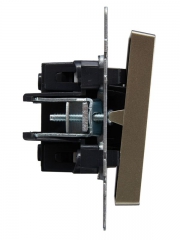 Выключатель 2-кл. СП BRITE ВС10-2-1-БрШ 10А с инд. шампань IEK BR-V20-1-10-K37 BR-V20-1-10-K37