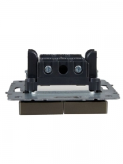 Выключатель 2-кл. СП BRITE ВС10-2-1-БрШ 10А с инд. шампань IEK BR-V20-1-10-K37 BR-V20-1-10-K37