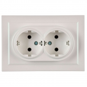 Розетка 2-м СП BRITE РС12-3-БрЖ 16А в сборе с заземл. без защ. шторок жемчуж. IEK BR-R21-16-K36-F BR-R21-16-K36-F