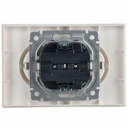 Розетка 2-м СП BRITE РС12-3-БрЖ 16А в сборе с заземл. без защ. шторок жемчуж. IEK BR-R21-16-K36-F BR-R21-16-K36-F