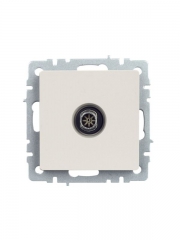 Розетка телевизионная оконечная TV СП Brite РТВ11-0-БрЖ жемчуж. IEK BR-A10-O-K36 BR-A10-O-K36