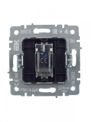 Розетка телевизионная оконечная TV СП Brite РТВ11-0-БрЖ жемчуж. IEK BR-A10-O-K36 BR-A10-O-K36