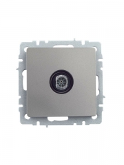 Розетка телевизионная оконечная TV СП Brite РТВ11-0-БрС сталь IEK BR-A10-O-K46 BR-A10-O-K46