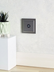 Розетка телевизионная оконечная TV СП Brite РТВ11-0-БрС сталь IEK BR-A10-O-K46 BR-A10-O-K46