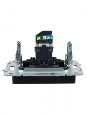 Розетка компьютерная СП RJ45 кат.5E BRITE РК10-БрГ графит IEK BR-K10-1-K53 BR-K10-1-K53