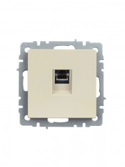 Розетка компьютерная СП RJ45 кат.5E BRITE РК10-БрКр беж. IEK BR-K10-1-K10 BR-K10-1-K10