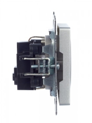 Розетка BRITE РС11-1-0-БрА 16А с заземл. без защ. шторки алюм. IEK BR-R11-16-K47 BR-R11-16-K47