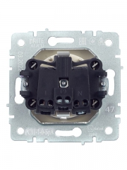 Розетка BRITE РС11-1-0-БрА 16А с заземл. без защ. шторки алюм. IEK BR-R11-16-K47 BR-R11-16-K47