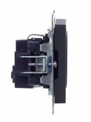 Розетка 1-м СП BRITE РС11-1-0-БрГ 16А с заземл. без защ. шторки графит IEK BR-R11-16-K53 BR-R11-16-K53