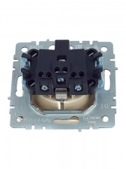 Розетка BRITE РС11-1-0-БрКр 16А с заземл. без защ. шторки беж. IEK BR-R11-16-K10 BR-R11-16-K10