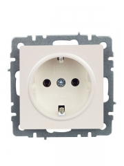 Розетка 1-м СП BRITE РС11-1-0-БрЖ 16А с заземл. без защ. шторки жемчуж. IEK BR-R11-16-K36 BR-R11-16-K36