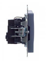 Розетка 1-м СП BRITE РС11-1-0-БрМ 16А с заземл. без защ. шторки маренго IEK BR-R11-16-K35 BR-R11-16-K35