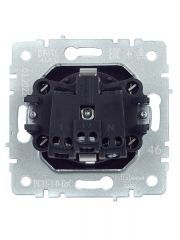 Розетка 1-м СП BRITE РС11-1-0-БрС 16А с заземл. без защ. шторки сталь IEK BR-R11-16-K46 BR-R11-16-K46