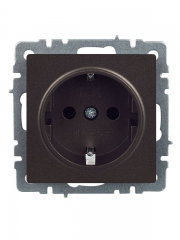 Розетка 1-м СП BRITE РС11-1-0-БрТБ 16А с заземл. без защ. шторки бронза IEK BR-R11-16-K45 BR-R11-16-K45