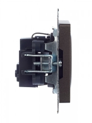 Розетка 1-м СП BRITE РС11-1-0-БрТБ 16А с заземл. без защ. шторки бронза IEK BR-R11-16-K45 BR-R11-16-K45