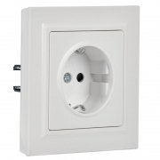 Розетка BRITE РСР14-1-0-БрБ 16А в сборе с заземл. защ. шторки бел. IEK BR-R14-16-K01-F BR-R14-16-K01-F