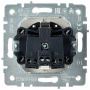 Розетка BRITE РСбш10-3-БрБ 16А IP20 с заземл. защ. шторки с крышкой бел. IEK BR-R16-16-K01 BR-R16-16-K01