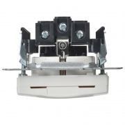 Розетка BRITE РСбш10-3-БрБ 16А IP20 с заземл. защ. шторки с крышкой бел. IEK BR-R16-16-K01 BR-R16-16-K01