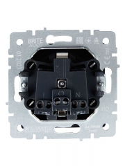 Розетка BRITE РСбш10-3-БрЧ 16А IP20 с заземл. защ. шторки с крышкой черн. IEK BR-R16-16-K02 BR-R16-16-K02