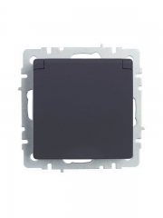 Розетка BRITE РСбш10-3-44-БрГ 16А IP44 с заземл. защ. шторки с крышкой графит IEK BR-R16-16-44-K53 BR-R16-16-44-K53