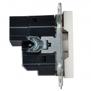 Розетка BRITE РЮш10-1-БрБ 16А с USB A+A 2.1А с заземл. защ. шторки бел. IEK BR-R14-16-U21-D21-K01 BR-R14-16-U21-D21-K01