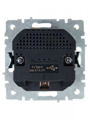 Розетка BRITE РЮш10-2-БрКр 16А с USB A+A 3.1А с заземл. защ. шторки беж. IEK BR-R14-16-U21-D31-K10 BR-R14-16-U21-D31-K10