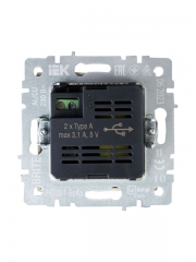 Розетка BRITE USB A+A 3.1А РЮ10-1-БрКр беж. IEK BR-U21-D31-K10 BR-U21-D31-K10