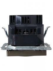 Розетка BRITE РЮш10-2-БрШ 16А с USB A+A 3.1А с заземл. защ. шторки шампань IEK BR-R14-16-U21-D31-K37 BR-R14-16-U21-D31-K37