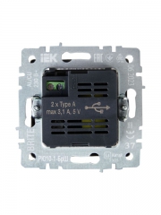 Розетка BRITE USB A+A 3.1А РЮ10-1-БрШ шампань IEK BR-U21-D31-K37 BR-U21-D31-K37