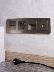 Розетка BRITE USB A+A 3.1А РЮ10-1-БрШ шампань IEK BR-U21-D31-K37 BR-U21-D31-K37