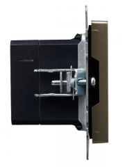 Розетка BRITE USB A+C 18Вт РЮ11-1-БрШ шампань IEK BR-U22-018-K37 BR-U22-018-K37