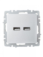 Розетка BRITE USB A+A 3.1А РЮ10-1-БрА алюм. IEK BR-U21-D31-K47 BR-U21-D31-K47