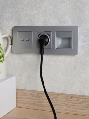 Розетка BRITE USB A+A 3.1А РЮ10-1-БрА алюм. IEK BR-U21-D31-K47 BR-U21-D31-K47