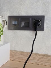 Подсветка светодиодная BRITE встраив. ПЛ20-БрС сталь IEK BR-FL20-K46 BR-FL20-K46